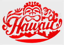 Hawaii Tiki Torch Silhouette Decal Sticker