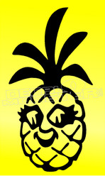 Hawaiian Happy Pineapple 1 Decal Sticker