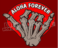 Shaka Skeleton Aloha Forever Decal Sticker