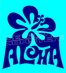 Aloha Hibiscus Flower 5 Decal Sticker