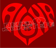 Aloha Heart 3 Decal Sticker