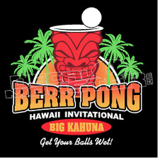 Hawaii Beer Pong TournamentHawaii Beer Pong Tournmanet Big Kahuna Decal Sticker Big Kahuna Decal Sticker