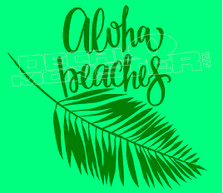 Aloha Beaches Palm Tree Leaf Decal Sticker