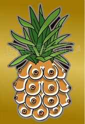 Boobs Pineapple Decal Sticker