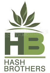 Marijuana Cannabis Hash Brothers Company Decal Sticker