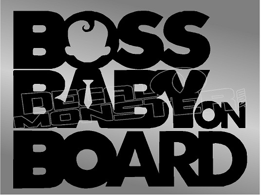 funny car window Baby Boss on board car safety sticker decal