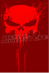 Blood Splattered Punisher Skull 1 Decal Sticker