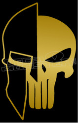 Gladiator Punisher Skull 1Decal Sticker