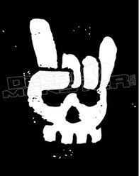 Rocker Skull 3 Decal Sticker