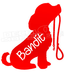 Bandit Puppy Create your Text Decal Sticker