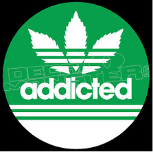 Marijuana Weed Adidas Addicted Decal Sticker