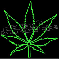 Cannabis Weed Outline Silhouette Decal Sticker