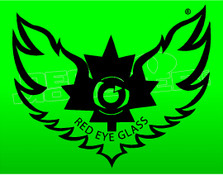 Marijuana Weed Red Eye Glass Decal Sticker