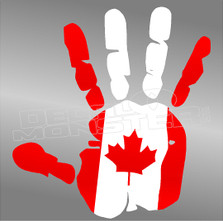 Canada Flag Hand Wave Decal Sticker