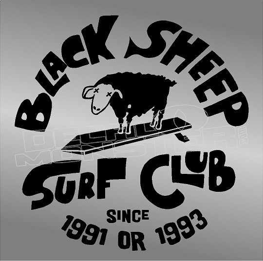 Black Sheep Surf Club Decal Sticker - DecalMonster.com
