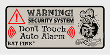 Rat Fink Alarm Decal Sticker