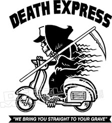 Death Express Reaper Scooter Decal Sticker