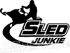 Sled Junkie Snowmobile Decal Sticker 
