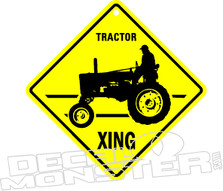 Tractor Xing Sign Decal Sticker 