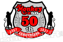 Honda Monkey Z50 Motorcycle 50th Anniversary Decal Sticker 
