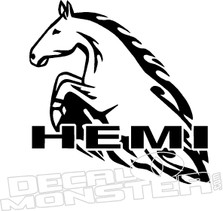 Hemi Horse Flame Truck Decal Sticker