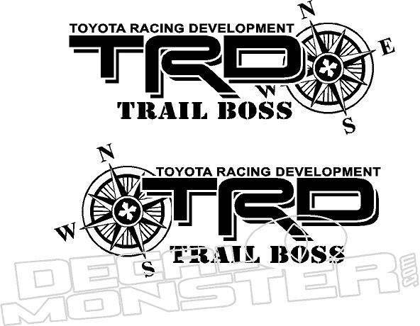 Trd Off Road Trail Boss Toyota Decal Sticker 