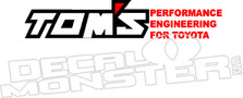 Tom's performance Engineering For Toyota 2 Decal Sticker