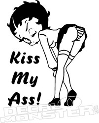 Betty Boop Kiss my Ass! Decal Sticker