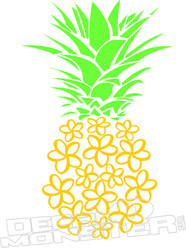 Pineapple Plumeria Hawaii Decal Sticker 