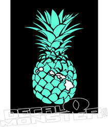 Hawaiian Islands Pineapple Decal Sticker 