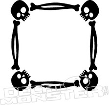 Skeleton Bones Skull Circle Decal Sticker 