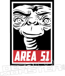 ET Area 51 Alien Decal Sticker