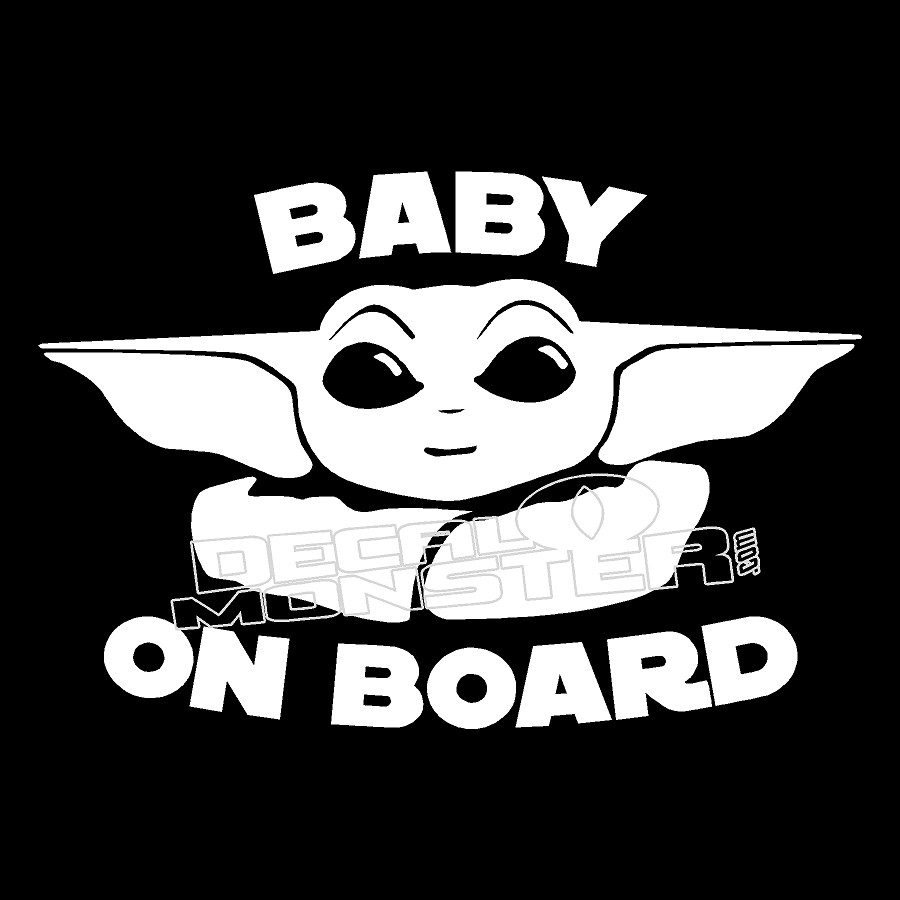 Download Baby Yoda On Board Star Wars Decal Sticker DM ...