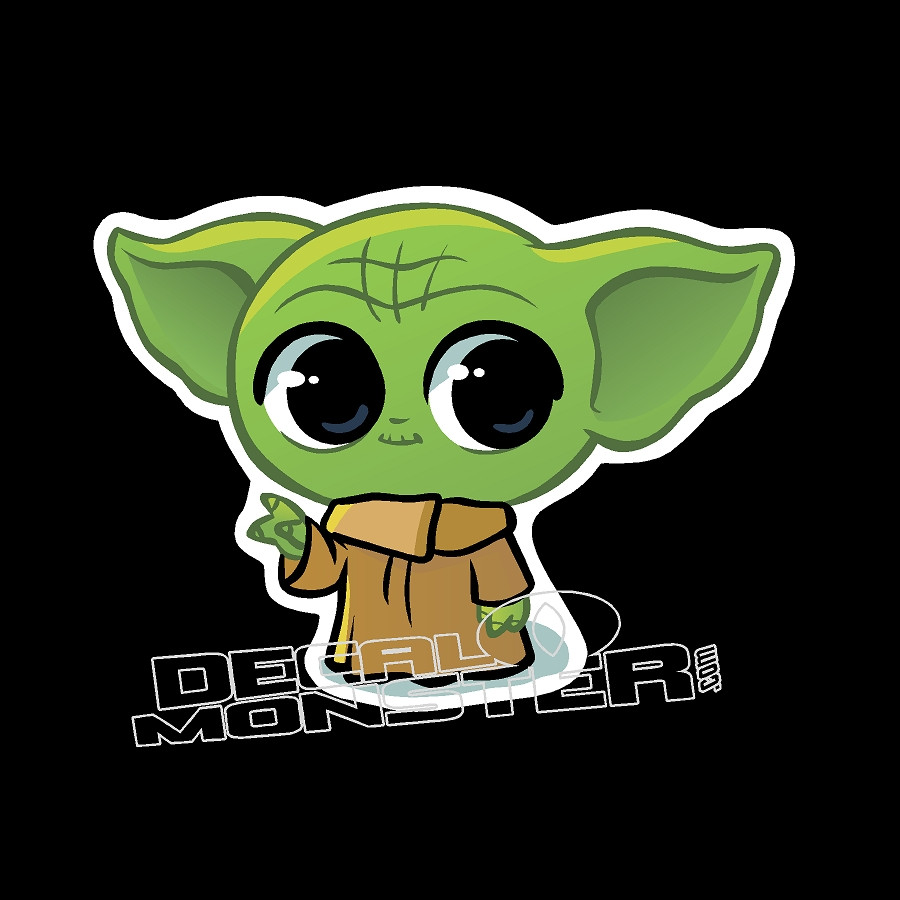 Baby Yoda Cute Star Wars Decal Sticker Dm Decalmonster Com Baby Yoda Cute Star Wars Decal Sticker Dm Decalmonster Com