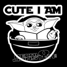 Baby Yoda Cute I Am Star Wars Decal Sticker DM