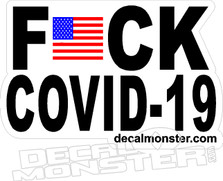 US Fuck Covid-19 Coronavirus Decal Sticker