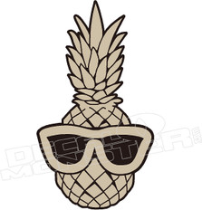 Pineapple Sunglasses Hawaii Decal Sticker DM