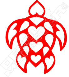 Turtle Heart Hawaii Decal Sticker DM