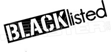 Black Listed JDM Decal Sticker