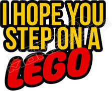 Step on a Lego Funny Decal Sticker