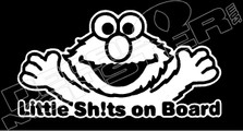 Elmo Little Shits on Board Funny Decal Sticker