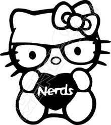 Hello Kitty Nerds Decal Sticker