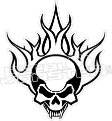 helmet skull flame skull decal decalmonster com