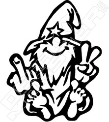 Wizard Fuck You Peace Decal Sticker