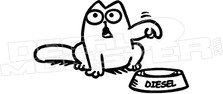 Diesel Cat Funny Decal StickeR