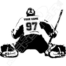 Goalie Silhouette Customize Your Player Decal Sticker