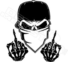Bandit Outlaw with Middle Fingers Decal Sticker