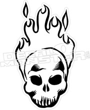 Skull Flame decal 755 - DecalMonster.com