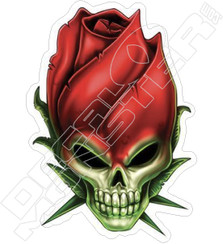  Rose Skull Decal Sticker