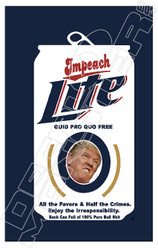 Impeach Lite Trump Political Funny Decal Sticker